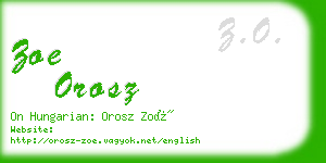 zoe orosz business card